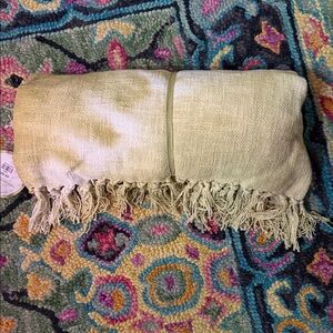 EARTHBOUND  Green Tie DyeThrow Blanket with Fringe